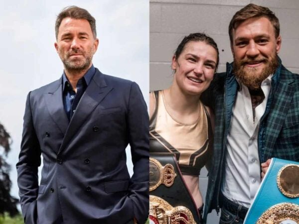 Eddie Hearn, Katie Taylor and Conor McGregor