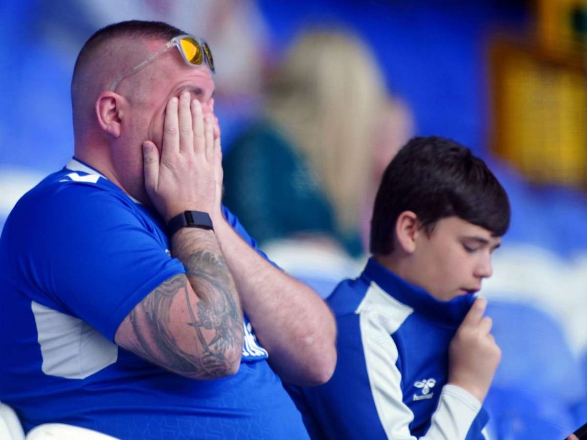 Everton fans in dismay