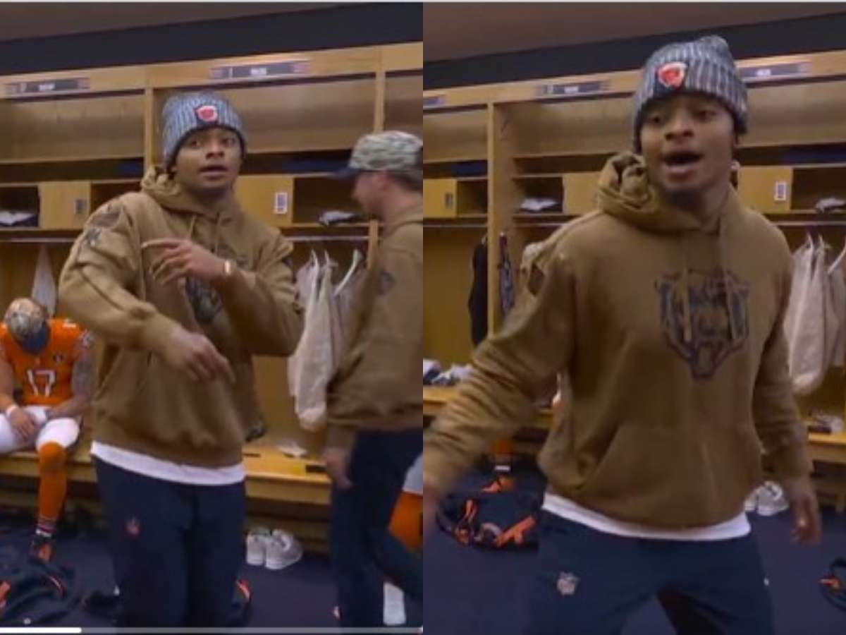 WATCH: Justin Fields shows off some dance moves in the locker room ...