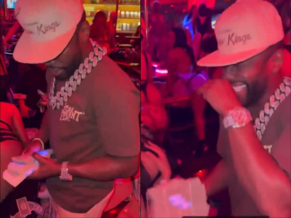 Watch: “Having his best life” – Floyd Mayweather’s cash cascade at strip club sets fan abuzz