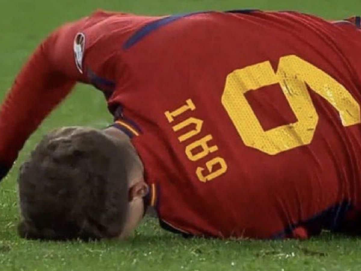 Barca's Gavi after picking up the injury