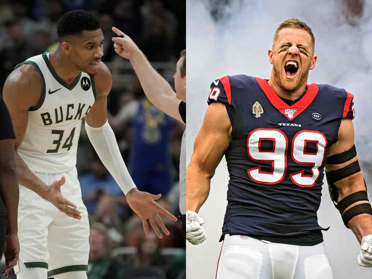 “The epidemic is spreading!” J.J. Watt baffled by Giannis Antetokounmpo getting ejected for a mere stare down