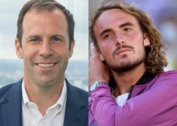 Greg Rusedsk and Stefanos Tsitsipas