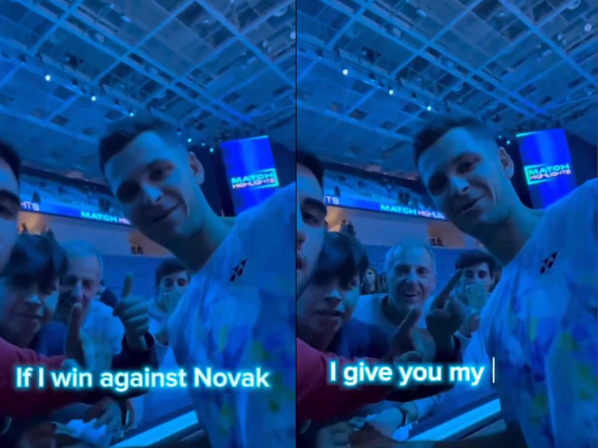 WATCH: Hubert Hurkacz makes a big promise to young fan ahead of Novak Djokovic clash at the 2023 ATP Finals