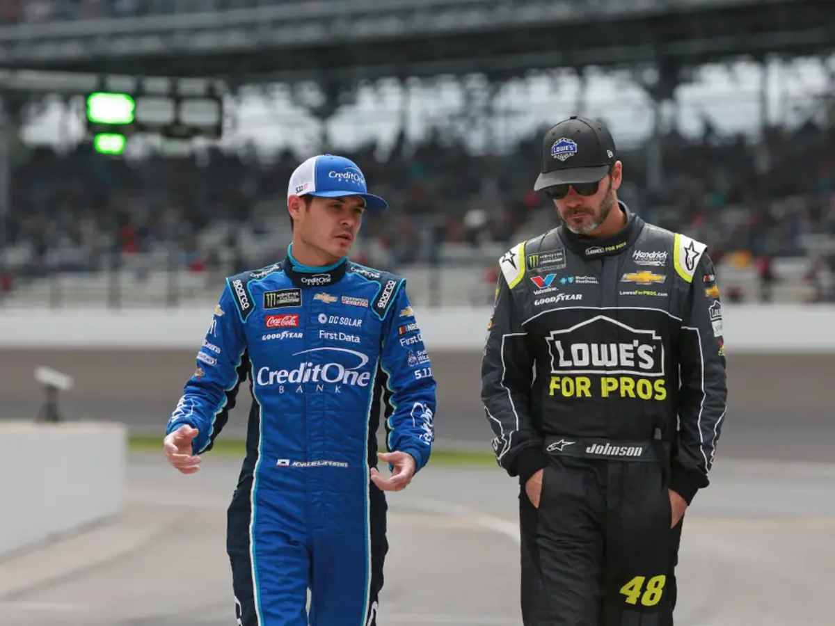 Kyle Larson and Jimmie Johnson