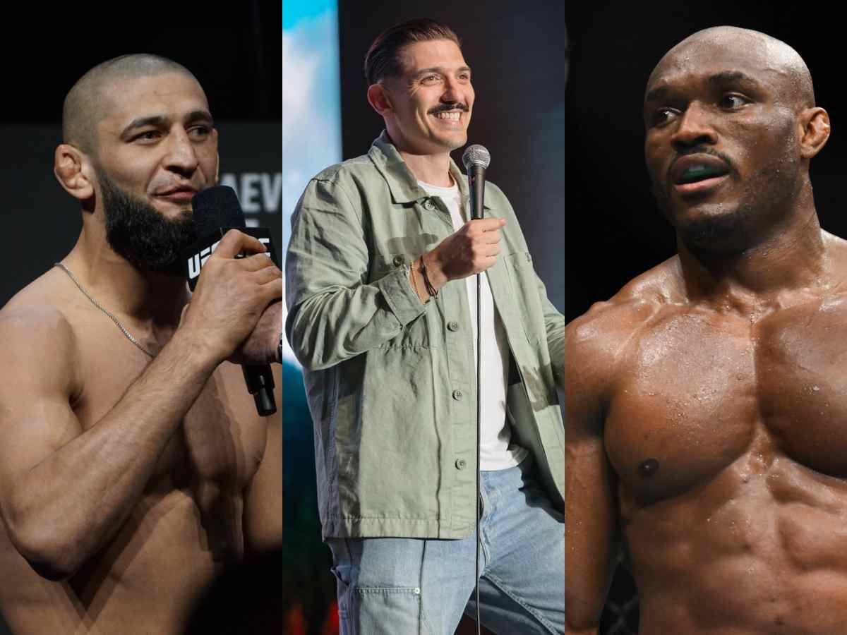 “He wasn’t saying sh*t until…” Andrew Schulz’s revelation of Khamzat Chimaev’s father’s rollercoaster ride at UFC 294 ringside sends Kamaru Usman into frenzy