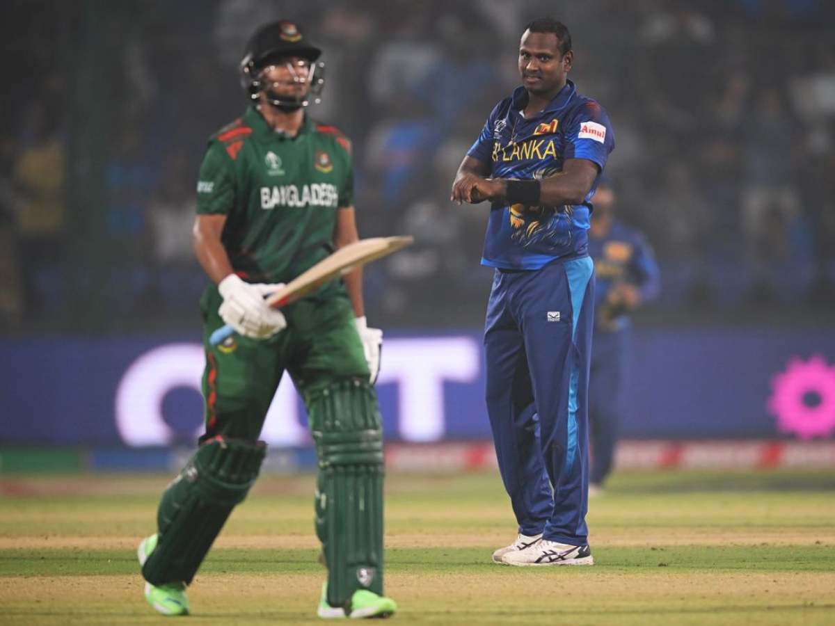 Angelo Mathews timed out