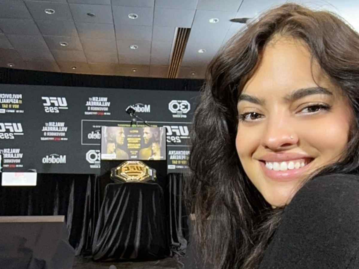 Nina Marie Daniele at UFC 295 pre-fight press conference