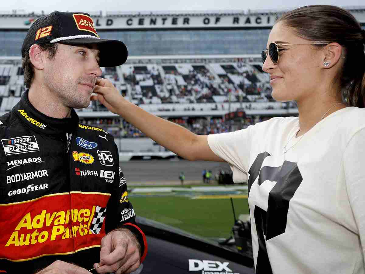 Ryan Blaney and Gianna Tulio at a NASCARe vent