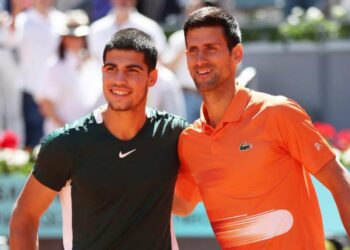 Novak Djokovic and Carlos Alcaraz.