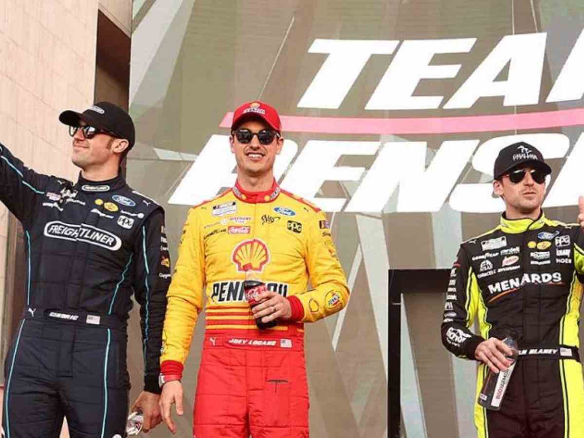 Current Team Penske drivers, Joey Logano, Austin Cindrin and Ryan Blaney