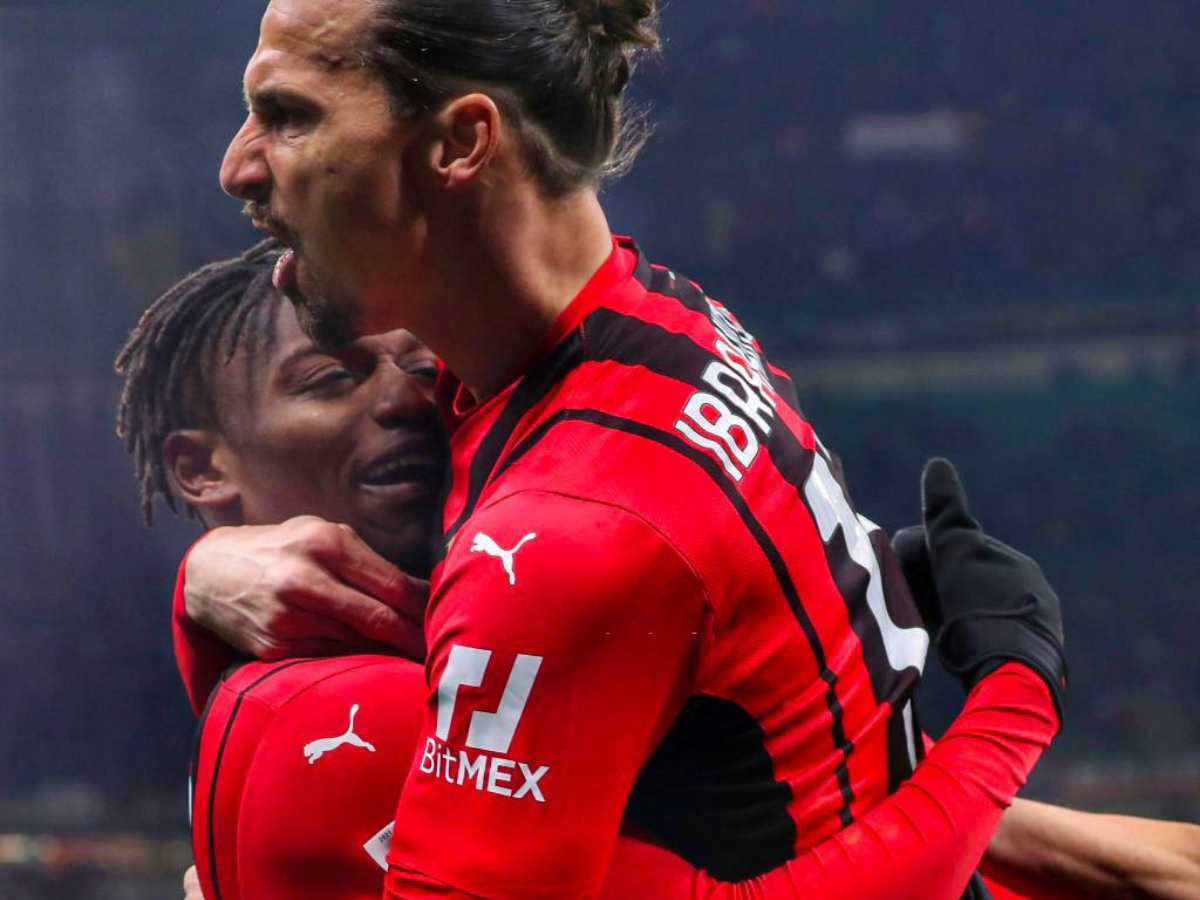 Zlatan Ibrahimovic and Rafael Leao 