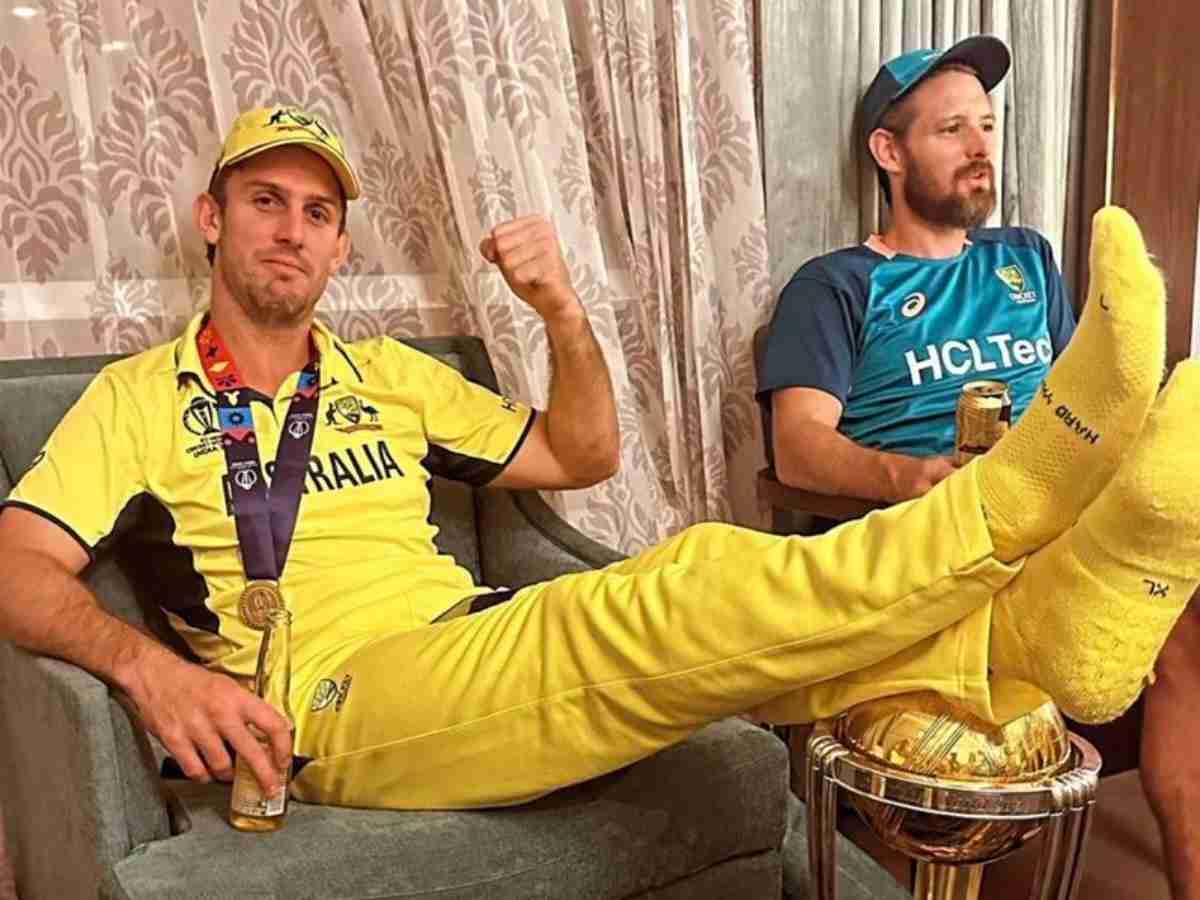 FIR filed against Mitchell Marsh by RTI activist in UP for resting legs on World Cup trophy, complainant requests Narendra Modi to stop him from playing cricket in India