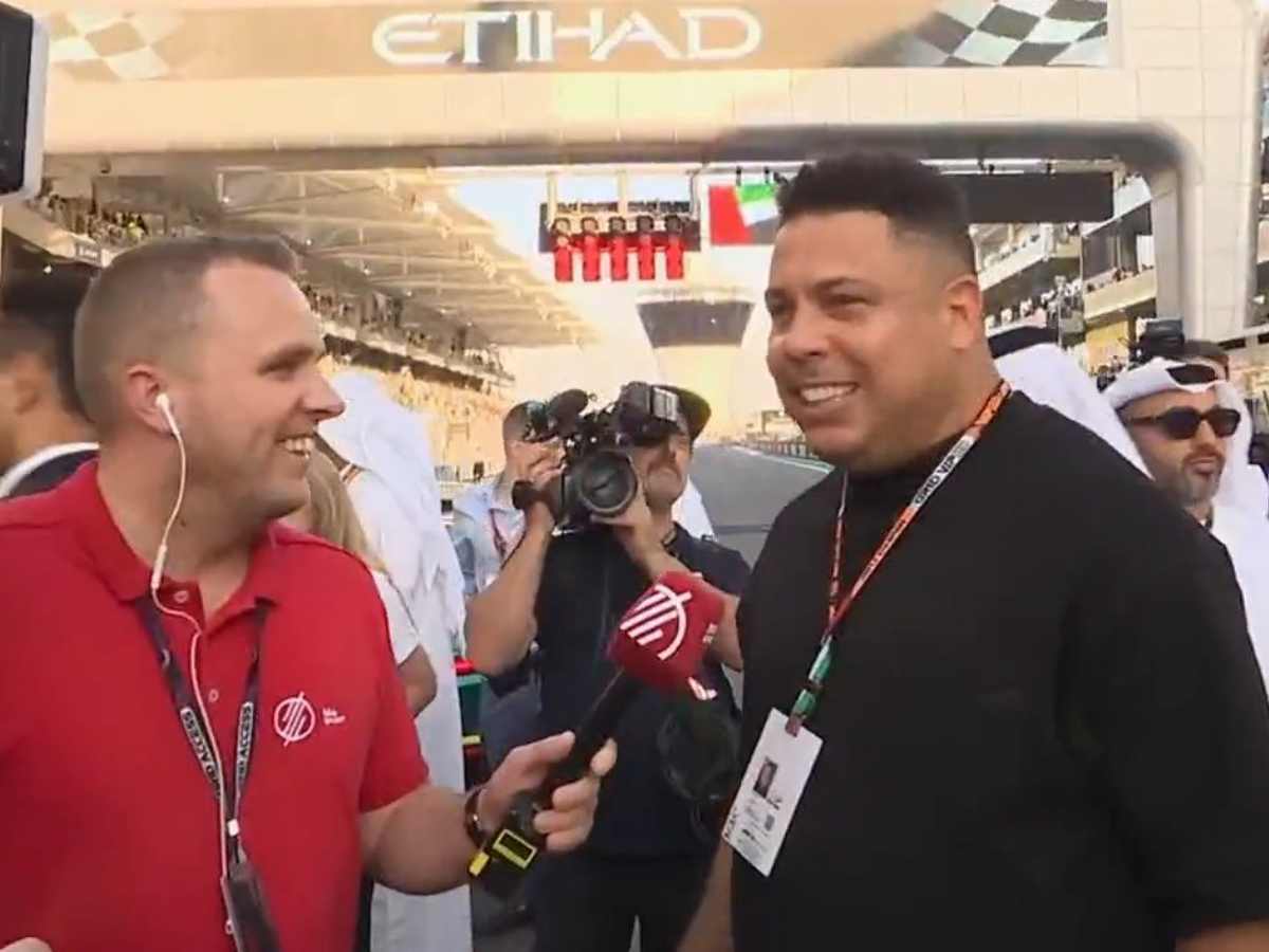 WATCH: “We love Hamilton in Brazil,” Football Legend Ronaldo Nazario spotted at the Abu Dhabi GP cheering for Lewis Hamilton