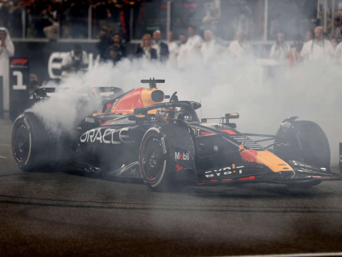 WATCH: Max Verstappen ends the 2023 season in style with donuts after the Abu Dhabi GP