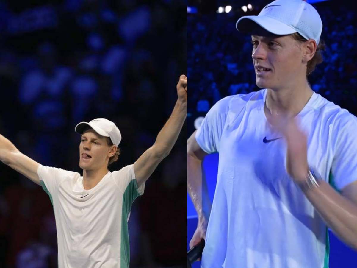 WATCH: Jannik Sinner gets emotional seeing the crowd chant his name after he beats Daniil Medvedev to reach the 2023 ATP Finals