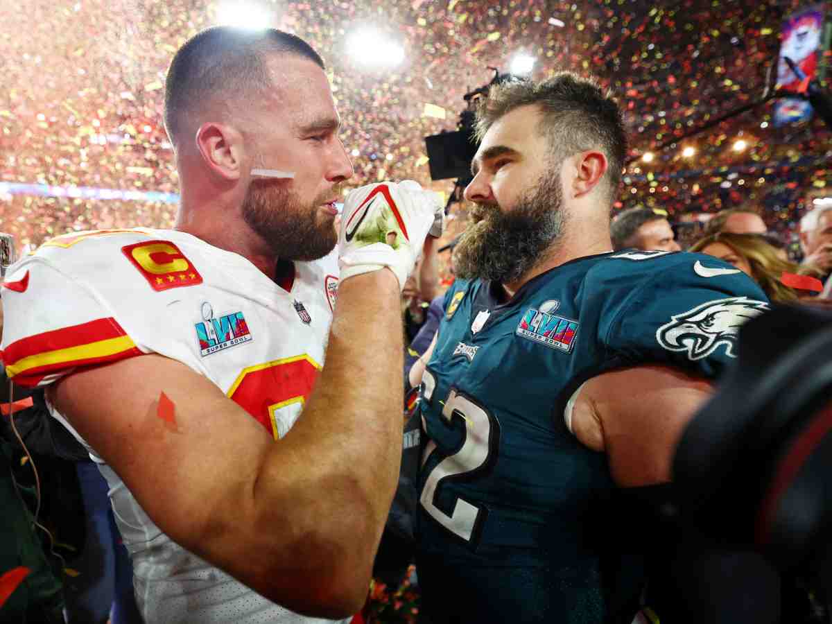 Jason vs Travis Kelce in 2022 Super Bowl