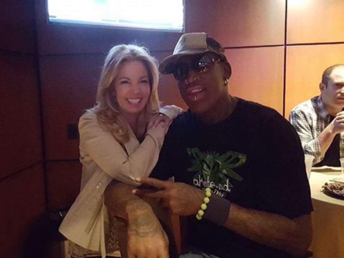 Jeanie Buss and dennis Rodman