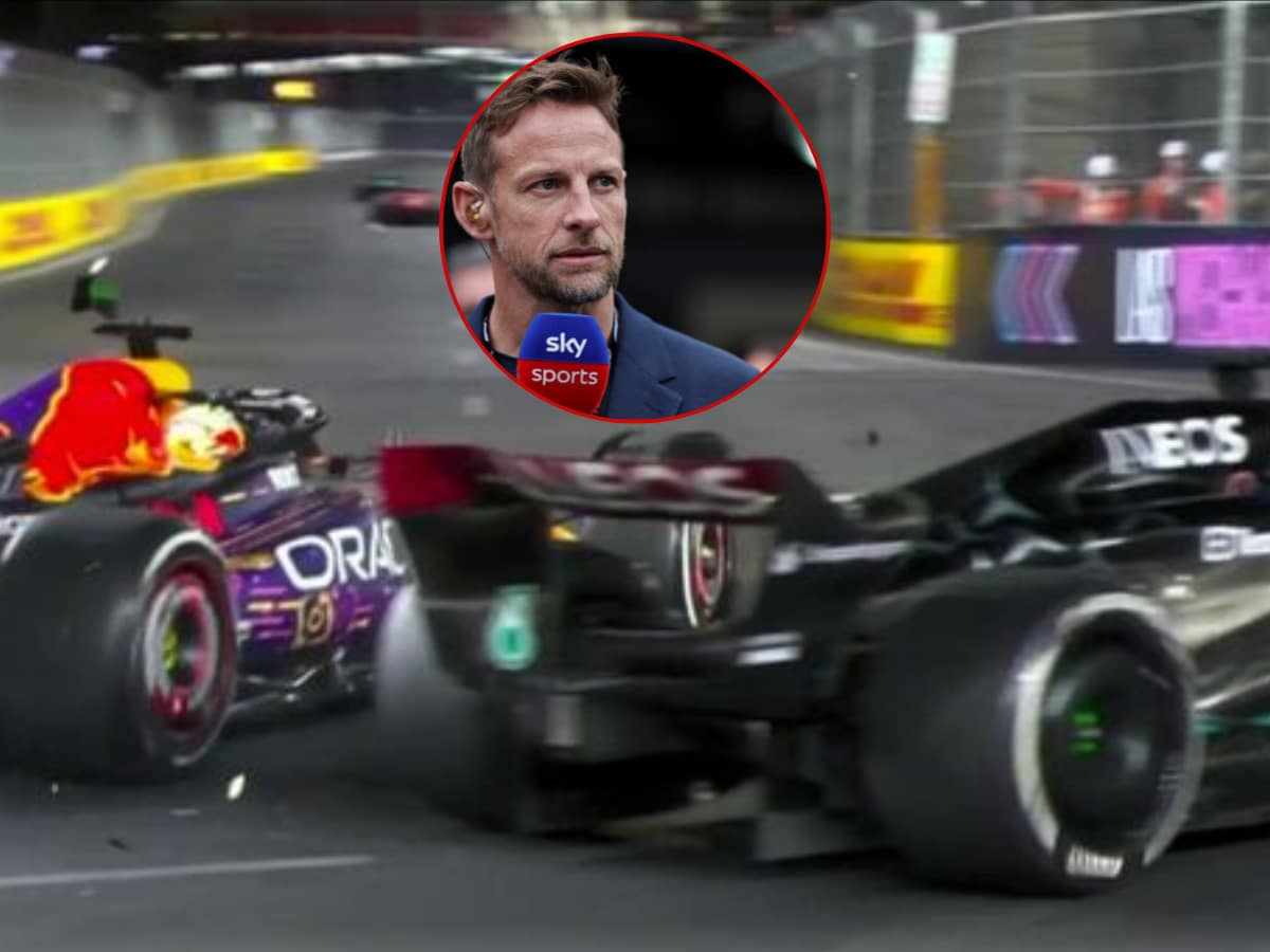 Jenson Button claims George Russell didn’t deserve the five-second penalty for Max Verstappen collision at Vegas 