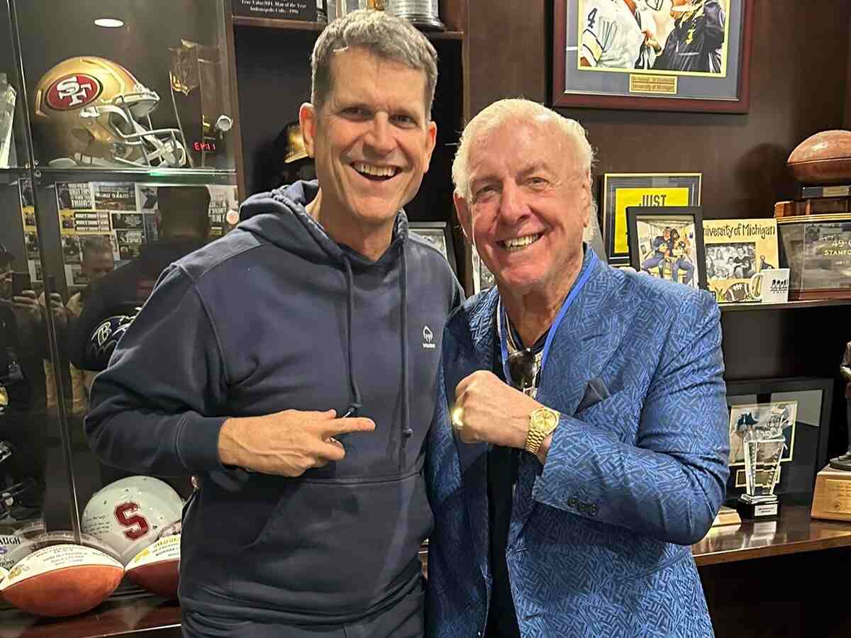 Michigan HC Jim Harbaugh discloses the story behind Ric Flair becoming a ‘very close friend’