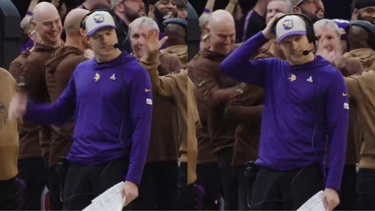 WATCH: Vikings HC Kevin O’Connell was left ‘speechless’ after QB Josh Dobbs’ crazy TD play against the Saints