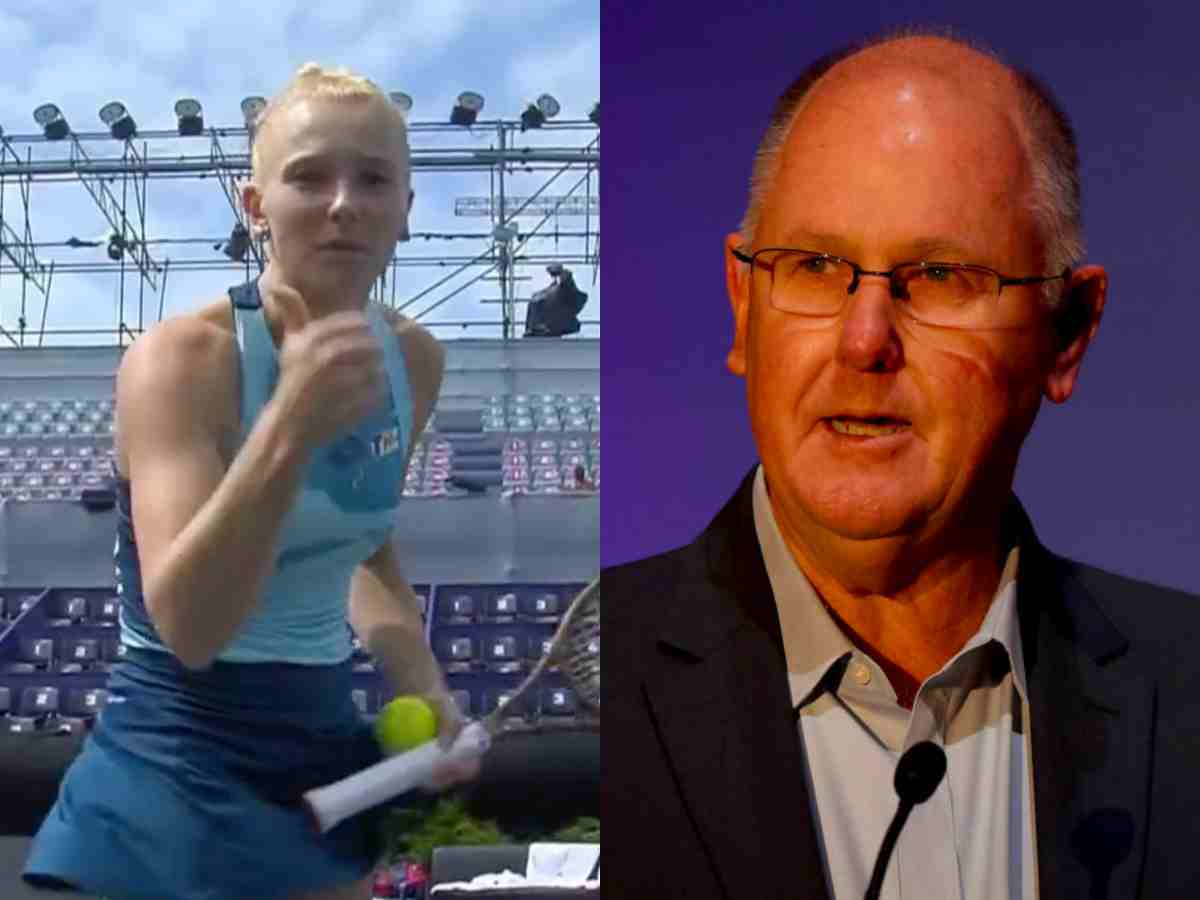 WATCH: Katerina Siniakova sarcastically shows her approval to Steve Simon and other Tour officials over horrible court conditions at the WTA Finals 2023