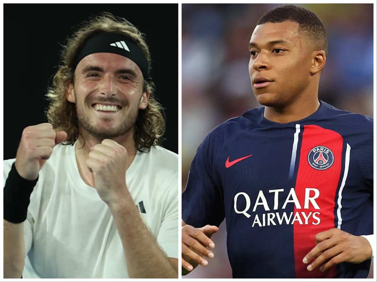 Kylian Mbappe and Stefanos Tsitsipas