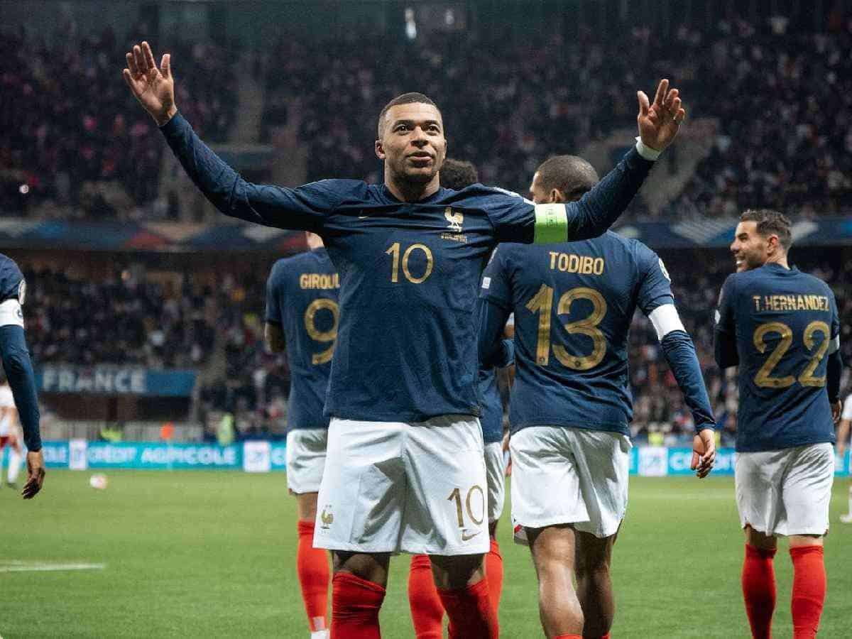 Kylian Mbappe's goal celebration vs Gibraltar 