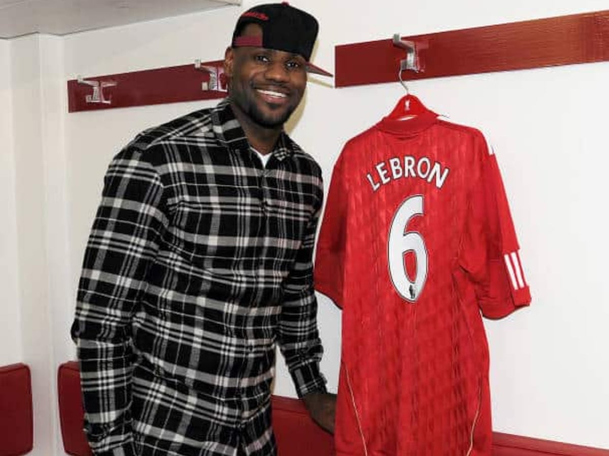 LeBron James visited Liverpool FC's home ground, Anfield Stadium in 2011