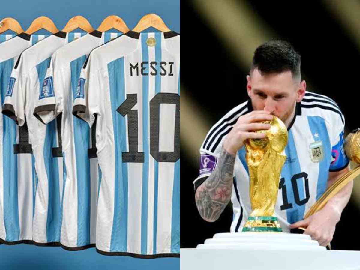 Lionel Messi's jersey collection which is set to be auctioned