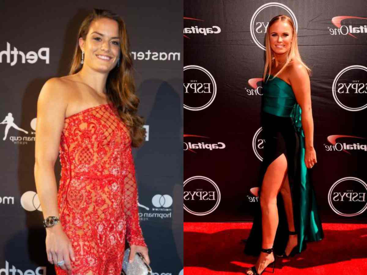 Maria Sakkari and Caroline Wozniacki grace the red carpet with their star presence during Mexico City exhibition