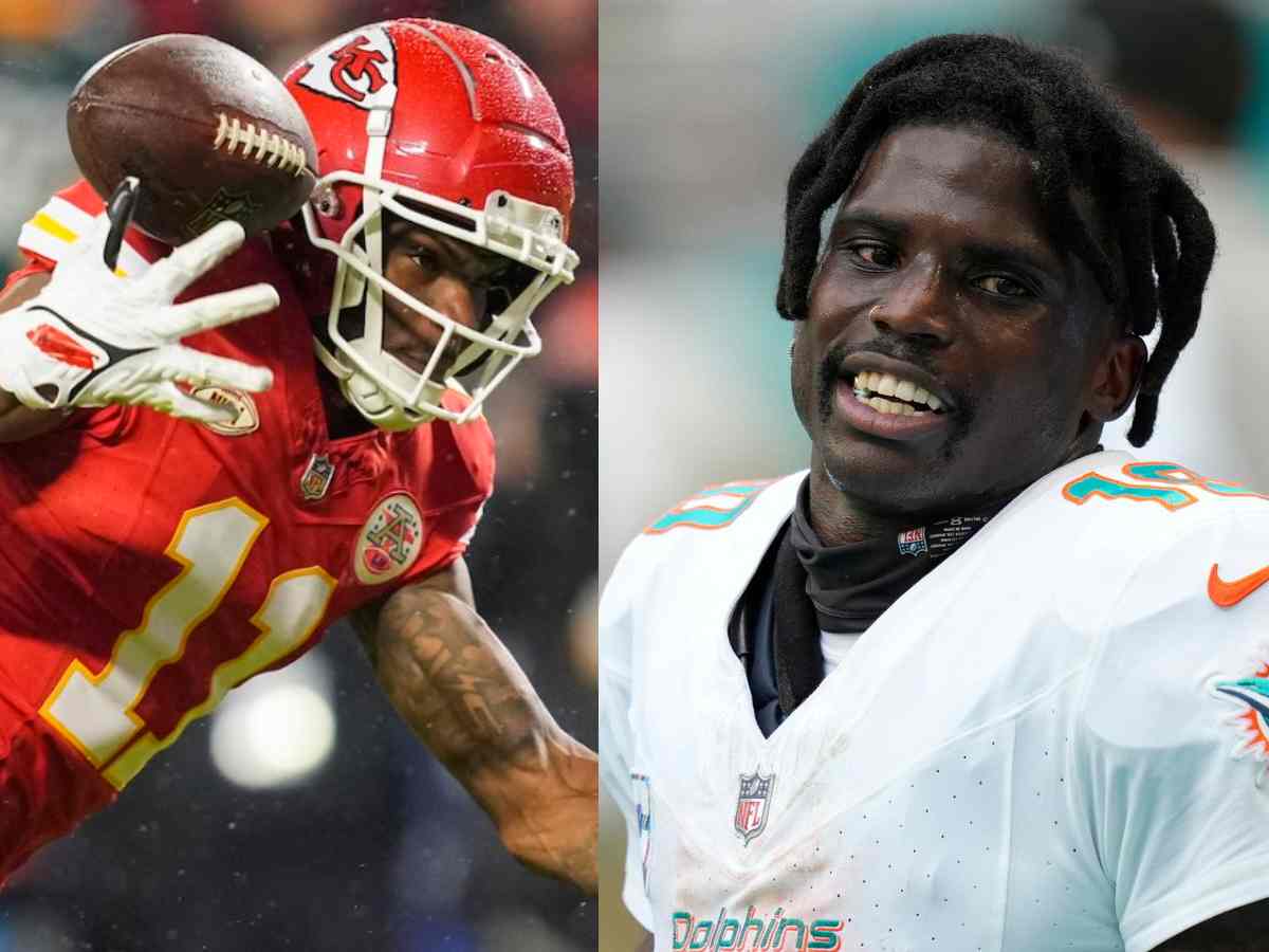 Marquez Valdes-Scantling (L) and Tyreek Hill (R)