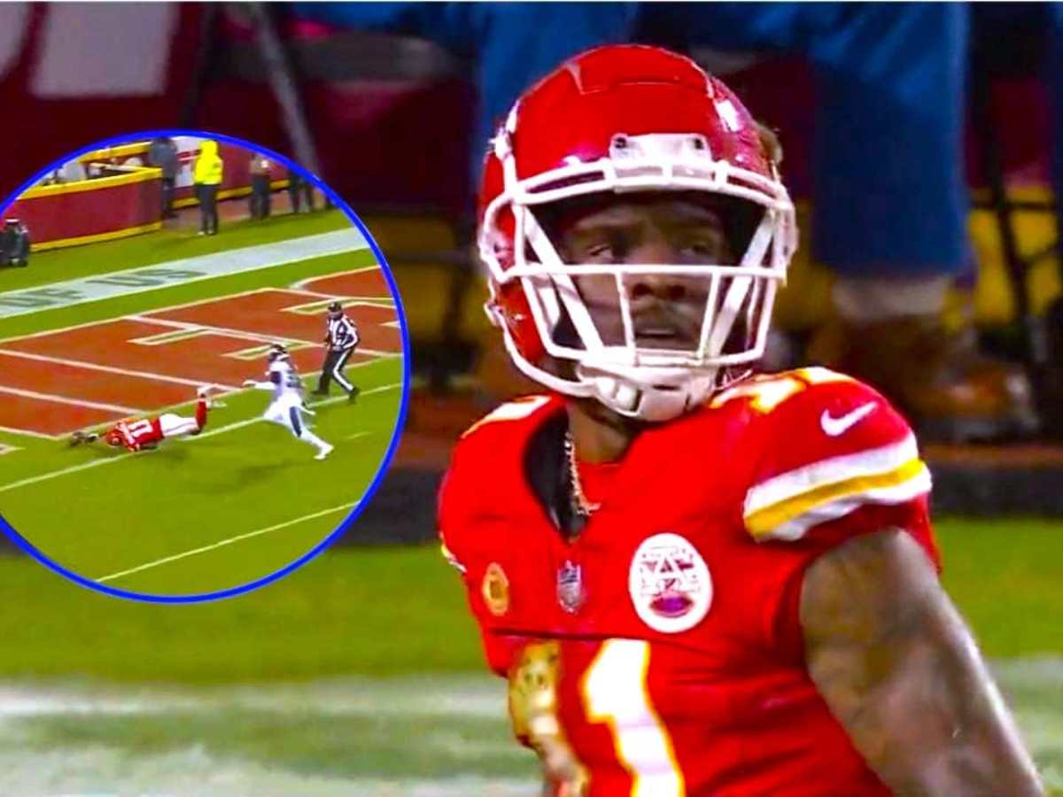 “Dude is straight garbage” – Chiefs’ Marquez Valdes-Scantling gets thrashed on social media for dropping game-sealing TD pass by Patrick Mahomes against Eagles