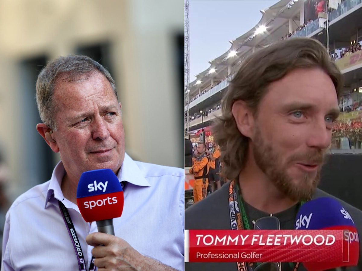 “It’s the imitating figure,” Martin Brundle has a cringe moment with golf legend Tommy Fleetwood at Abu Dhabi GP