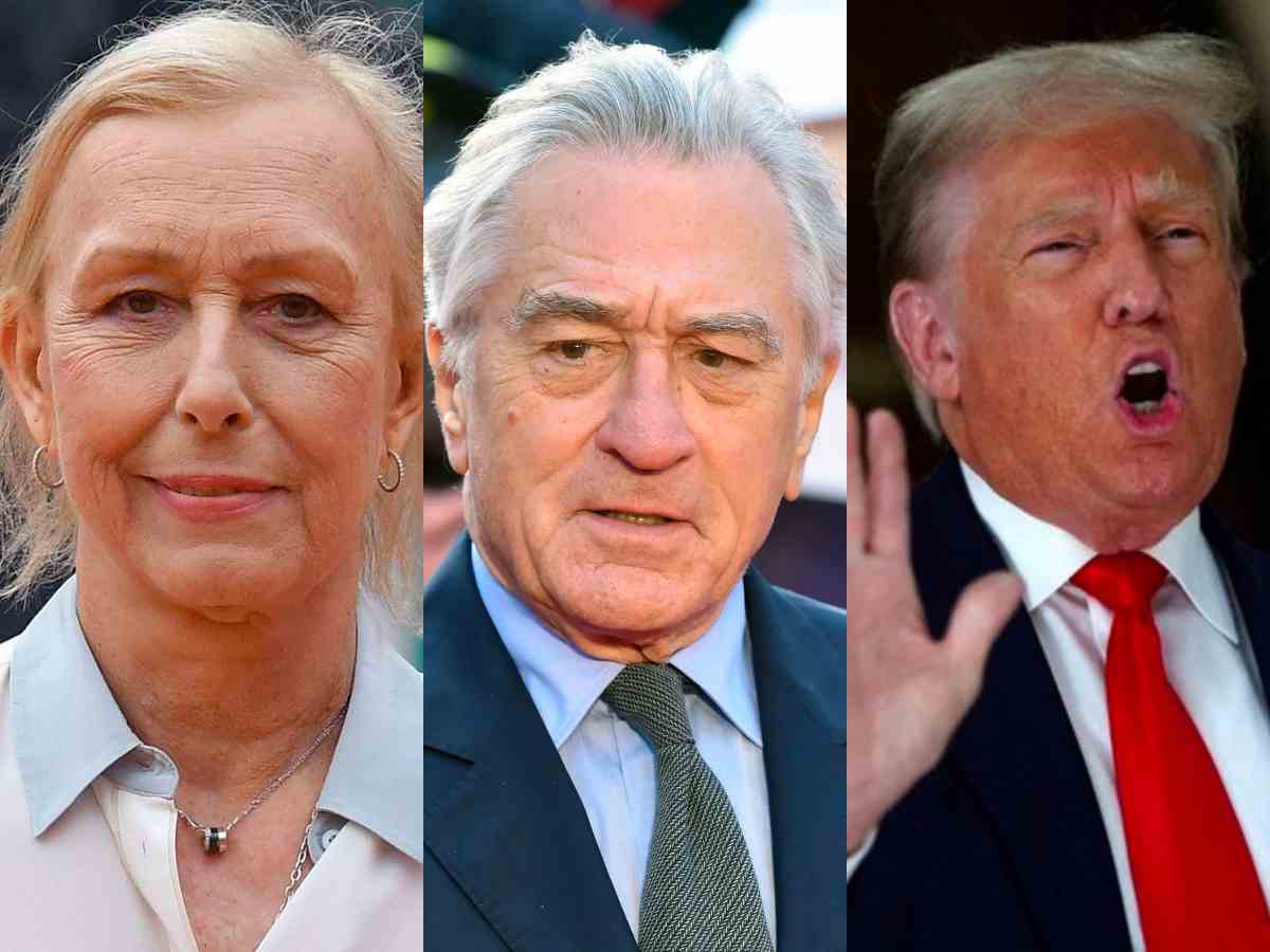 Martina Navratilova, Robert De Niro, and Donald Trump