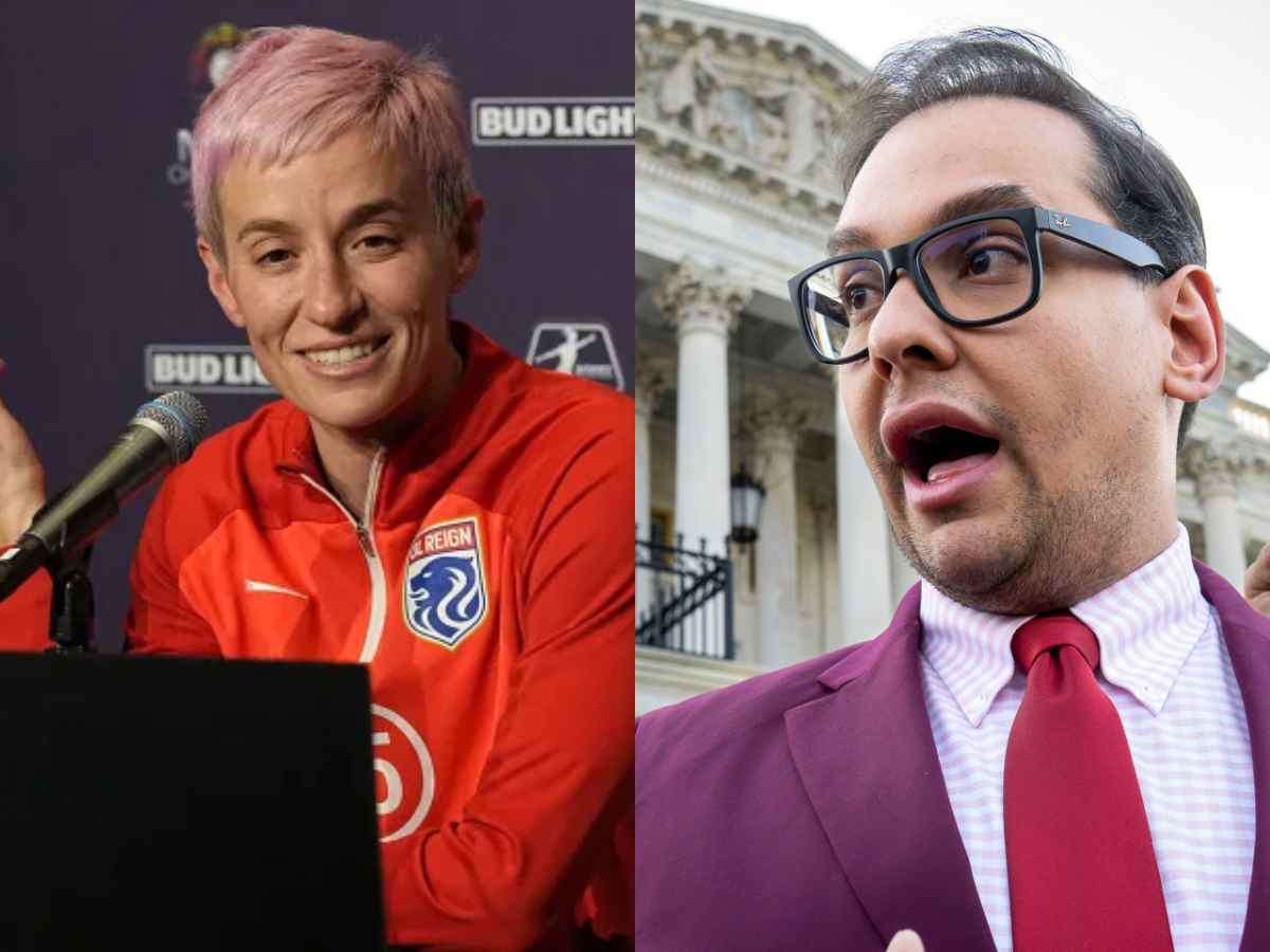 “It’s funny how you try to take the moral high ground!” – George Santos faces fans’ wrath over his extreme reaction to Megan Rapinoe’s comments on God’s existence