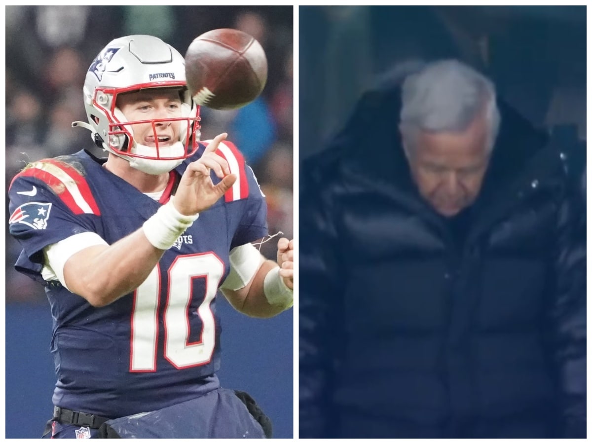 WATCH: Patriots boss Robert Kraft drops his head in shame after Mac Jones failed to throw a much-needed TD pass against the Colts