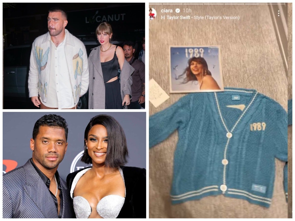 Travis Kelce’s girlfriend Taylor Swift gifts Russell Wilson’s wife Ciara a limited-edition 1989 cardigan days before her Brazil leg of the Eras Tour