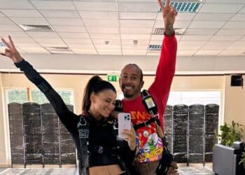 Naila Nazer and Lewis Hamilton