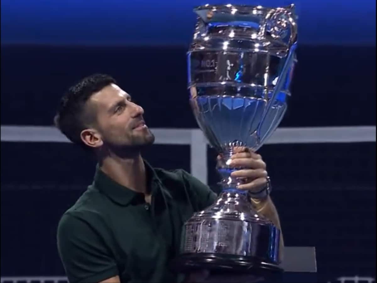 WATCH: Novak Djokovic presented with his historic 8th year-end World No. 1 trophy