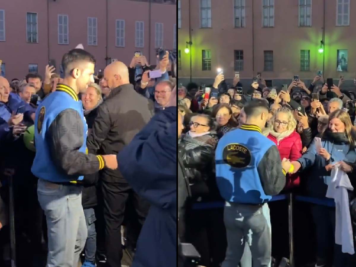 WATCH: Novak Djokovic arrives for the ATP Finals in style as he sports a ‘dashing’ bomber jacket with a fresh haircut