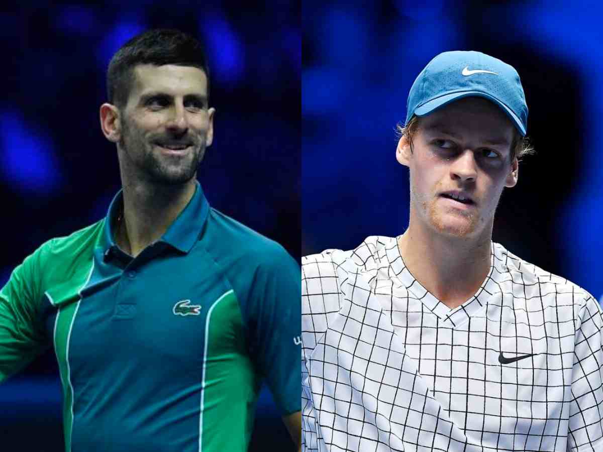 Novak Djokovic (L), Jannik Sinner (R)