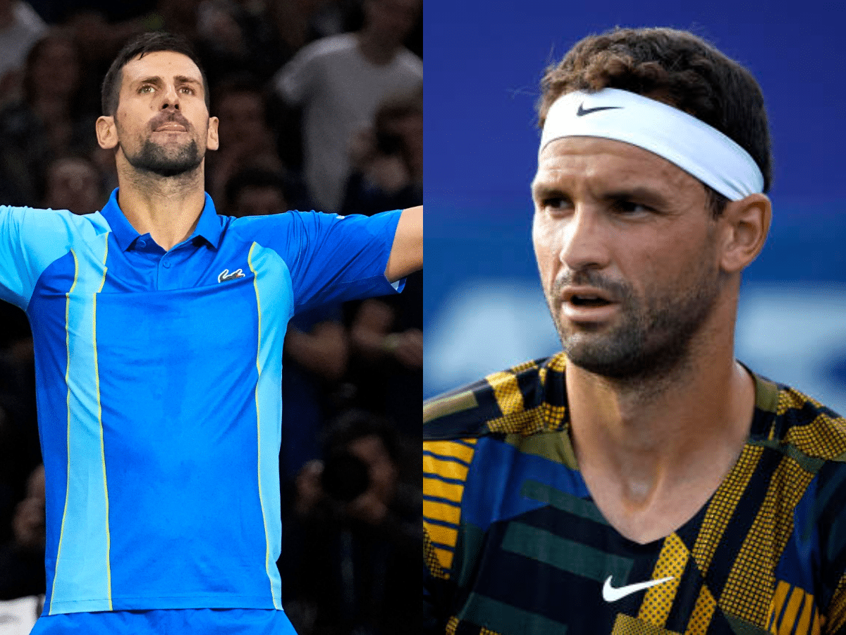 Novak Djokovic leaves Grigor Dimitrov speechless as the Bulgarian struggles to put words together after defeat in Paris Masters finals