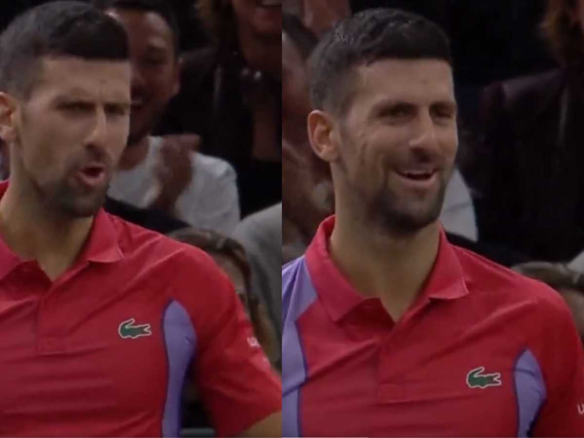 WATCH: Novak Djokovic gives it back to the Paris crowd after they cheered when he double faulted on break point against Tallon Griekspoor