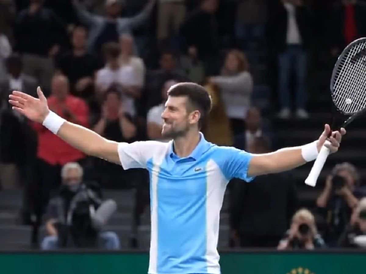 WATCH: Novak Djokovic hits the Jude Bellingham celebration at Paris Masters, the young Englishman REACTS