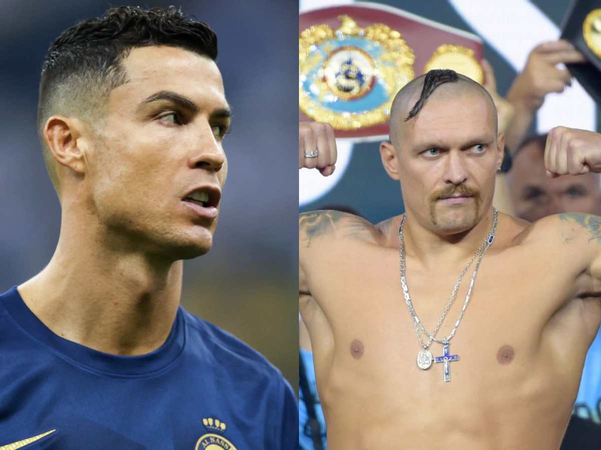 WATCH: Superstar Cristiano Ronaldo recreates Oleksandr Usyk’s ‘I am very feel’ catchphrase in hilarious interaction with Ukrainian boxer