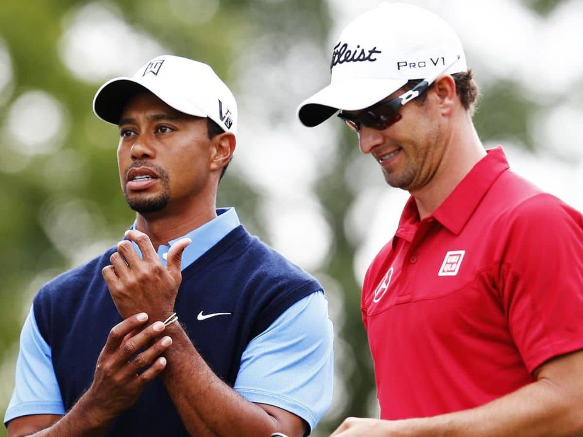 Tiger Woods and Adam Scott