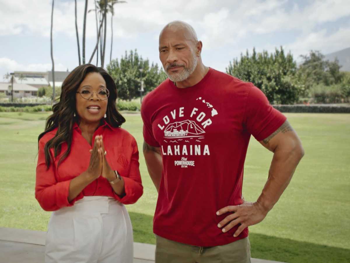 Oprah Winfrey and Dwayne Johnson