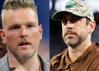 Pat McAfee and Aaron Rodgers