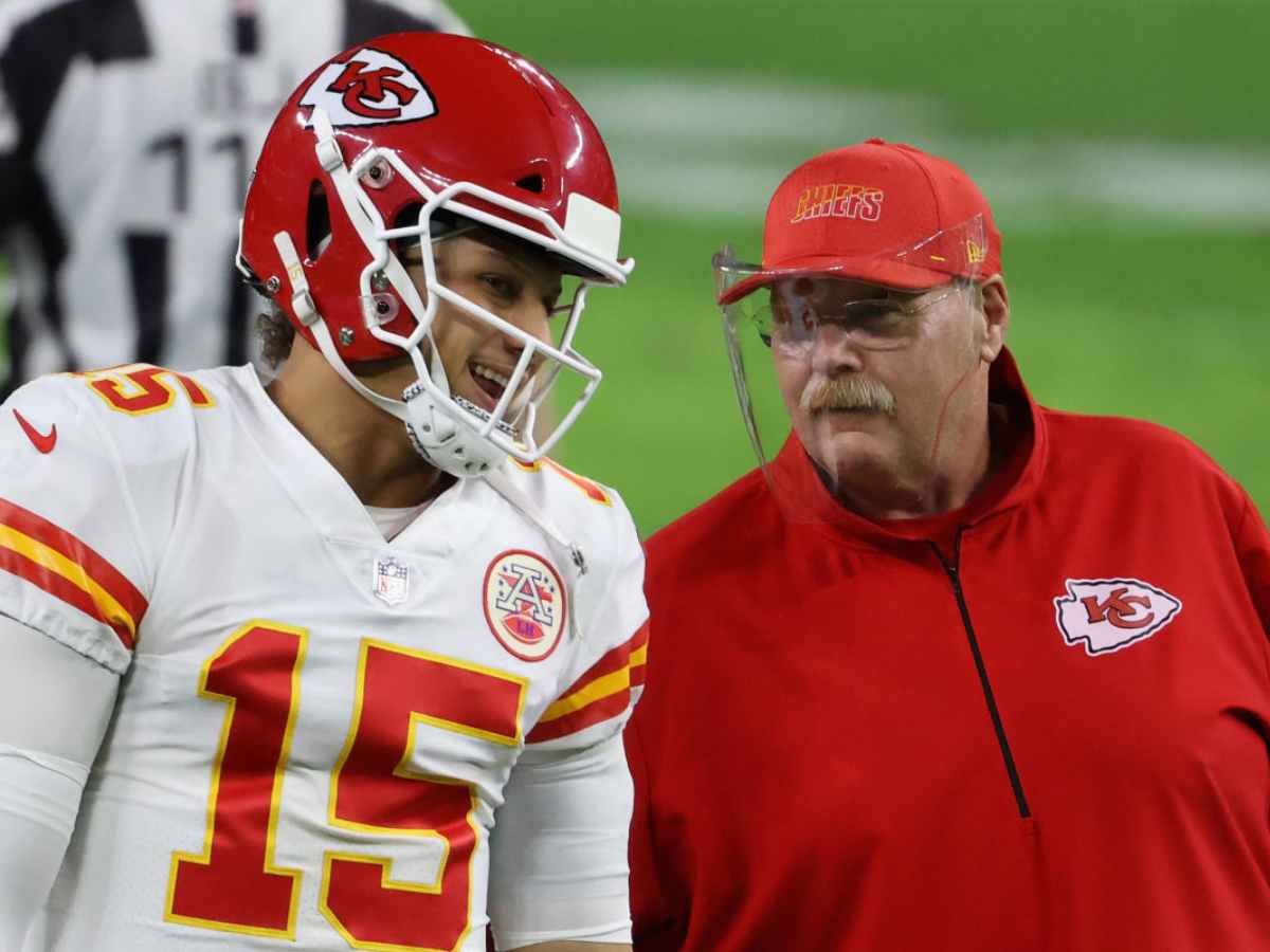 Patrick Mahomes and head coach Andy Reid